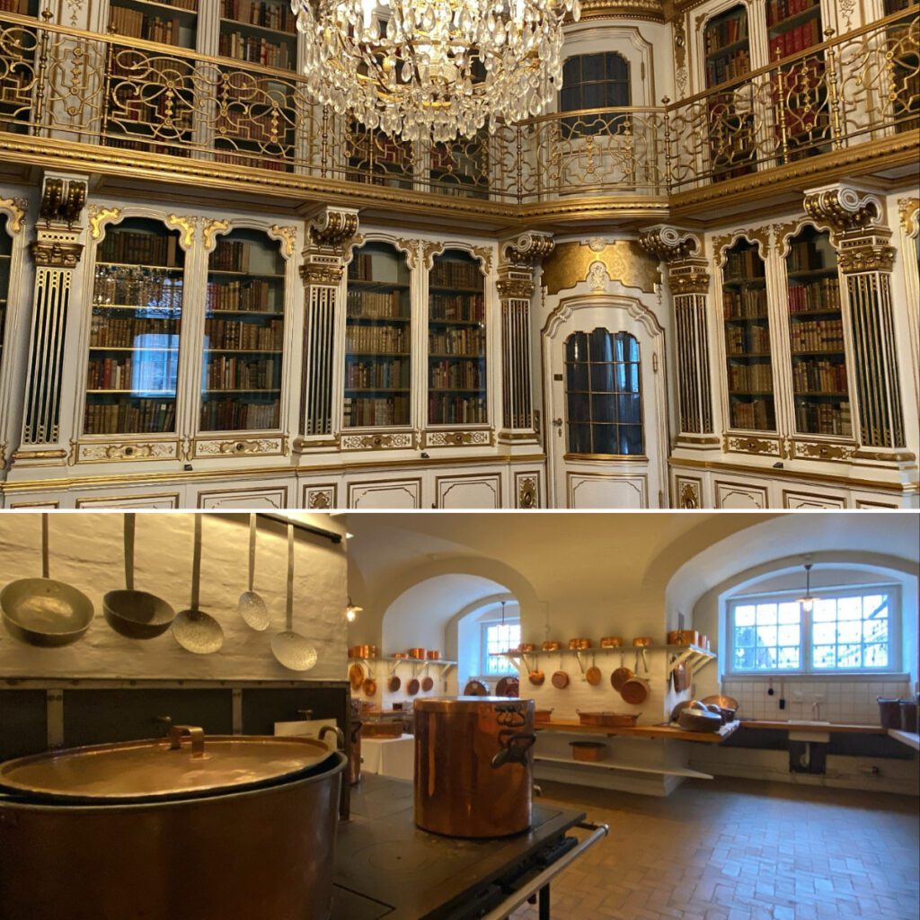 克里斯蒂安堡宮Christiansborg Palace的圖書館和廚房