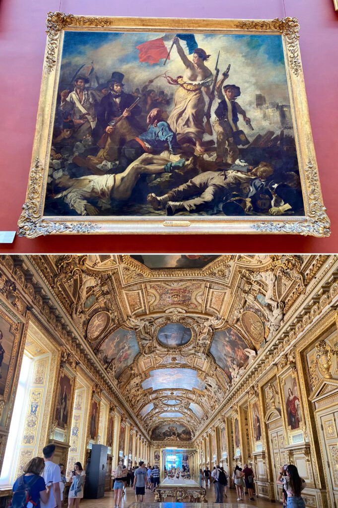 法國巴黎羅浮宮著名藏品《自由引導人民》和阿波羅畫廊